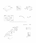 Air Cleaner Controls Governor Spring Ignition Diagram and Parts List for 12T312-0110-G1  Briggs and Stratton Engine